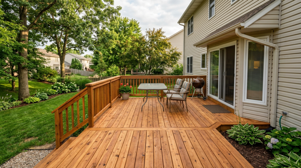 Red cedar back porch in Tri-cities Tennessee
